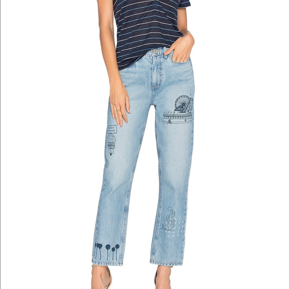 Revolve Paige High Rise Sarah Straight Leg Jean